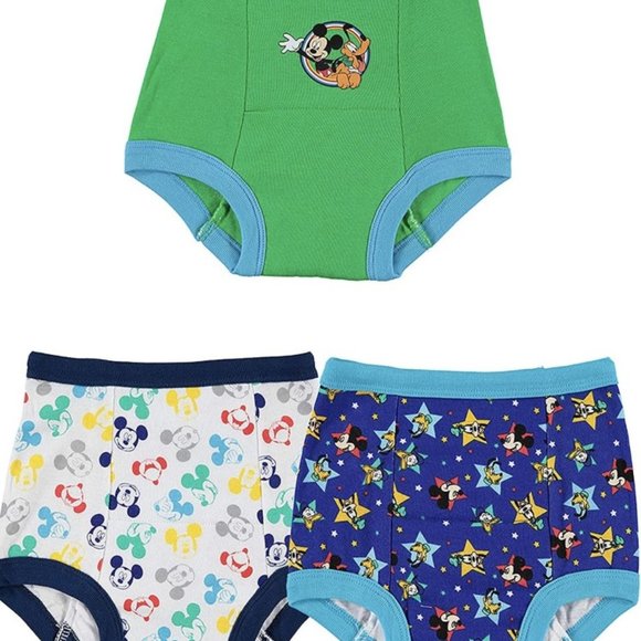 Disney Bottoms Nwt Disney Mickey Mouse Boys Kids 3pack Training Pants Chart Set Training 2t